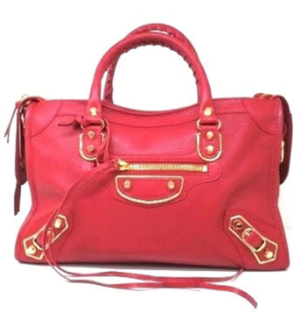 Balenciaga Handbag Shoulder The City Red Leather